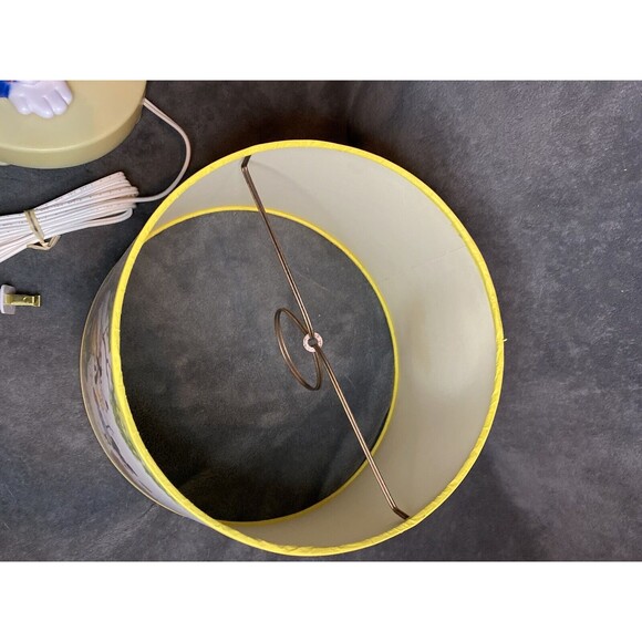 Vintage 80s DISNEY Mickey Mouse Nursery Lamp Original Shade 1981 Open Box - Picture 6 of 12